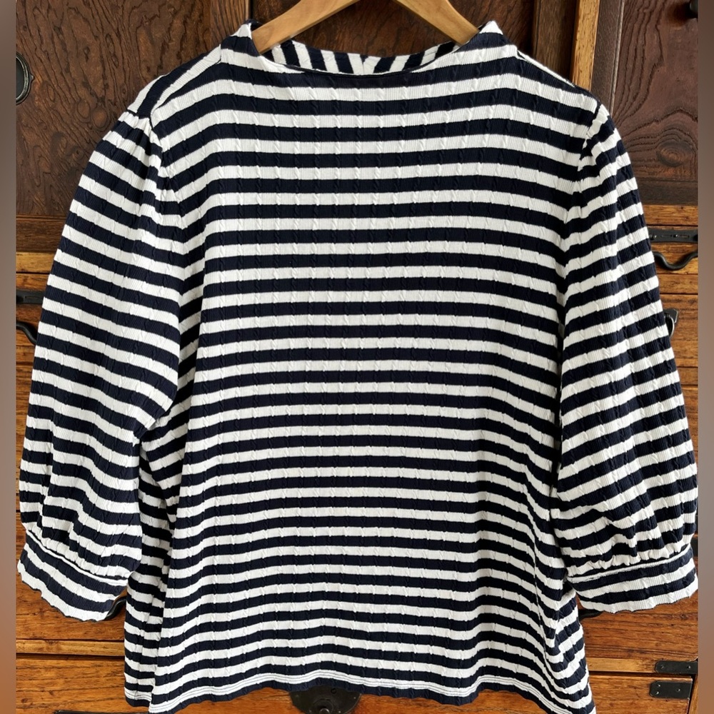Talbots Nautical Knit Top Sz: 2X